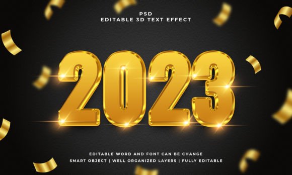 2023 3D Editable PSD Text Effect: Unlock Professional Typography in Minutes
