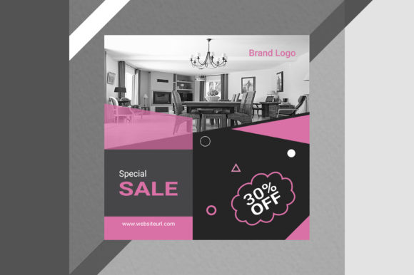 Abstract Business Sale Banner & Flyer Template for Social Media Marketing