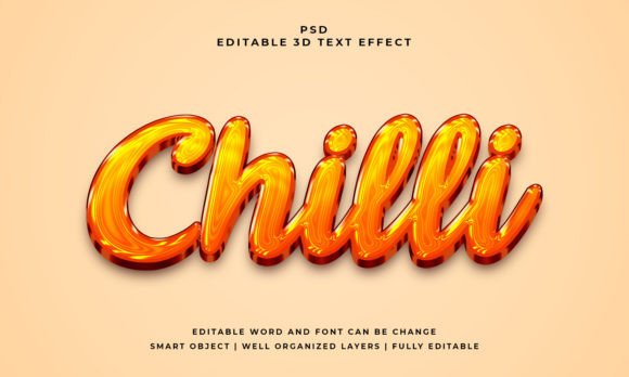 Chilli 3D Editable Text Effect: An Objective Evaluation for Designers