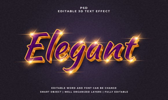 Elegant 3D Editable Text Effect for Simple, Stunning Designs