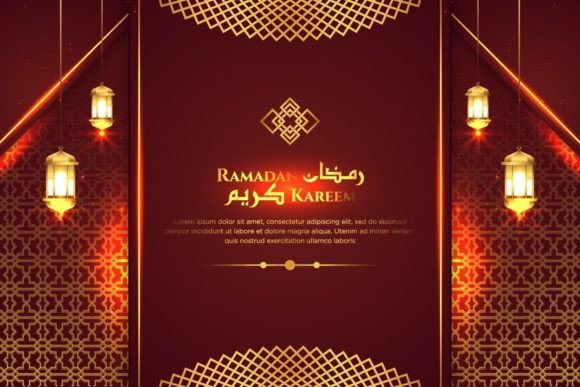 Elegant Islamic Red and Gold Background: A Timeless Design for Modern Celebrations