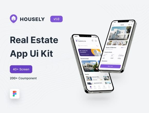 Housely – Rent Real Estate App UI Kit: A Modern Toolkit for Property Listings