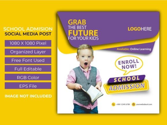 Maximizing Engagement with a School Admission Social Media Post Template