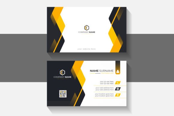 Modern Black & Yellow Card Templates