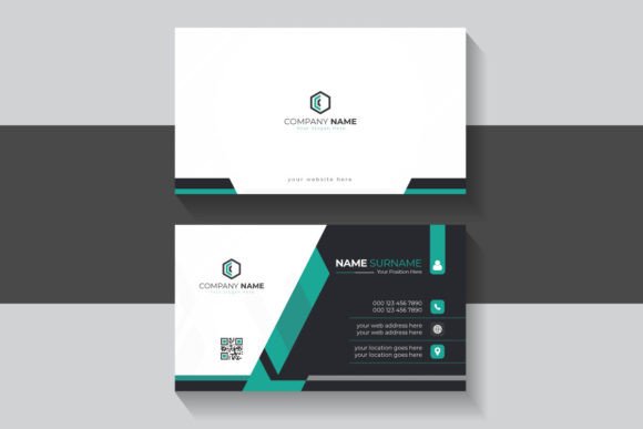 Professional Business Card With Abstract Templates