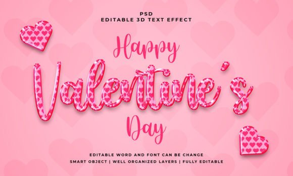 Valentine's 3D Editable PSD Text Effect: A Practical Tool for Creators and Marketers